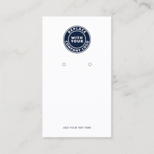 ビジネスロゴとQRコードイヤリングディスプレイカードの追加 名刺 (正面)