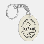 ビジネスロゴとQRコード両面 キーホルダー (正面左)