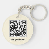 ビジネスロゴとQRコード両面 キーホルダー (裏面)