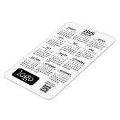 ビジネスロゴとQRコード付きカレンダー マグネット (左側)