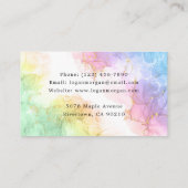 ビジネスロゴとQRコードOpal Stone Company 名刺 (裏面)