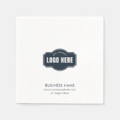 ビジネスロゴとWebサイトのイベントの企業の追加 スタンダードカクテルナプキン (正面)