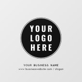 ビジネスロゴとWebサイトのカスタムマーケティング ウィンドウサイン (シート)