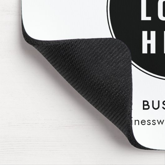 ビジネスロゴとWebサイトのカスタムマーケティング マウスパッド (コーナー)