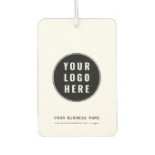 ビジネスロゴとWebサイトのカスタム会社の追加 カーエアーフレッシュナー (正面)