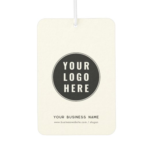 ビジネスロゴとWebサイトのカスタム会社の追加 カーエアーフレッシュナー (正面)