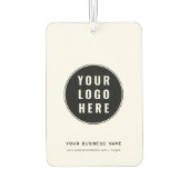 ビジネスロゴとWebサイトのカスタム会社の追加 カーエアーフレッシュナー (裏面)