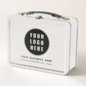 ビジネスロゴとWebサイトのカスタム会社の追加 メタルランチボックス (正面)