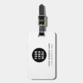 ビジネスロゴとWebサイトのカスタム会社の追加 ラゲッジタグ (正面縦)