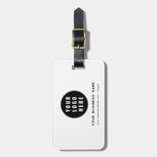 ビジネスロゴとWebサイトのカスタム会社の追加 ラゲッジタグ (正面縦)