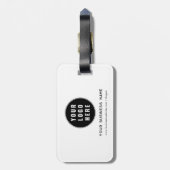 ビジネスロゴとWebサイトのカスタム会社の追加 ラゲッジタグ (裏面縦)