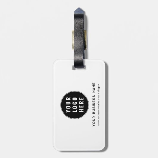 ビジネスロゴとWebサイトのカスタム会社の追加 ラゲッジタグ (裏面縦)