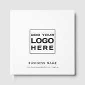 ビジネスロゴとWebサイトのカスタム訪問者 ゲストブック (正面)