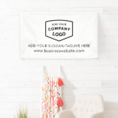 ビジネスロゴとWebサイトのカスタム 横断幕 (インサイチュ)