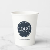 ビジネスロゴとWebサイトのカスタム 紙コップ (正面)
