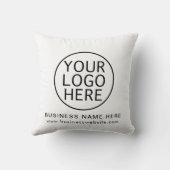 ビジネスロゴとWebサイトのスタイリッシュカスタム クッション (裏面)