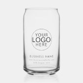 ビジネスロゴとWebサイトのプロモカスタムーション ガラス缶 (正面)