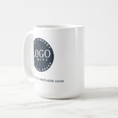 ビジネスロゴとWebサイトのミニマルカスタムリスト コーヒーマグカップ (正面左)