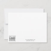 ビジネスロゴとWebサイトのミニマルシンプルリストの追加 ノートカード (正面)
