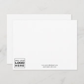 ビジネスロゴとWebサイトのミニマルシンプルリストの追加 ノートカード (正面/裏面)