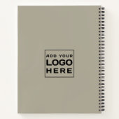 ビジネスロゴとWebサイトのミニマル企業のリストの追加 ノートブック (裏面)