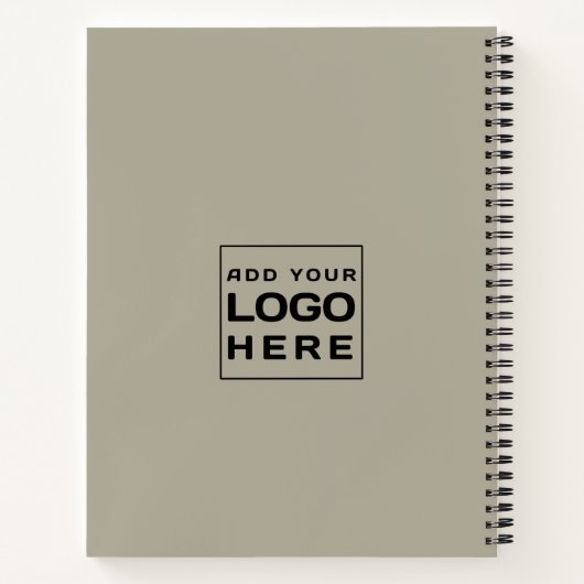 ビジネスロゴとWebサイトのミニマル企業のリストの追加 ノートブック (裏面)