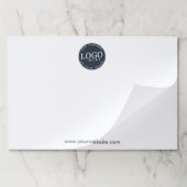 ビジネスロゴとWebサイトの会社スタッフの追加 ペーパーパッド (折り畳み)