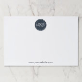 ビジネスロゴとWebサイトの会社スタッフの追加 ペーパーパッド (正面)