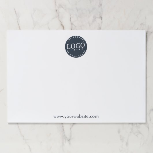 ビジネスロゴとWebサイトの会社スタッフの追加 ペーパーパッド (正面)