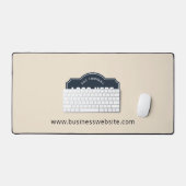 ビジネスロゴとWebサイトの従業員の追加 デスクマット (キーボード&マウス)