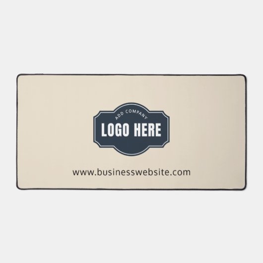ビジネスロゴとWebサイトの従業員の追加 デスクマット (正面)