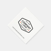 ビジネスロゴとWebサイトの追加カスタム紙 スタンダードカクテルナプキン (角)