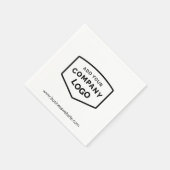 ビジネスロゴとWebサイトの追加モダン紙 スタンダードカクテルナプキン (角)