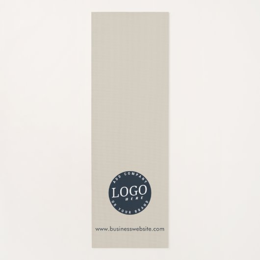 ビジネスロゴとWebサイトアドレスクライアントのカスタム ヨガマット (正面)