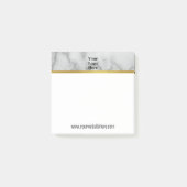 ビジネスロゴとWebサイトエレガント白フェイク大理石 ポストイット (正面)