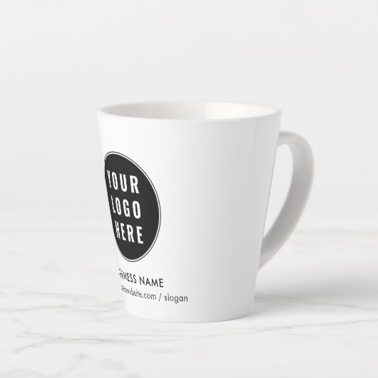 ビジネスロゴとWebサイト会社のプロモーション カフェラテマグ (右アングル)