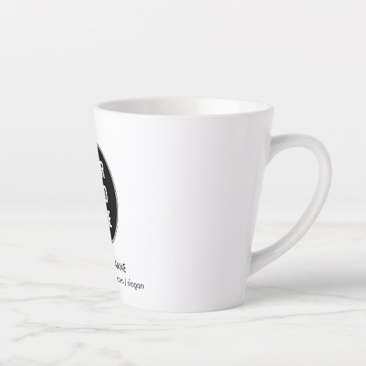 ビジネスロゴとWebサイト会社のプロモーション カフェラテマグ (右)