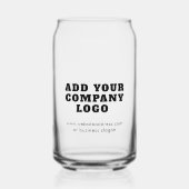 ビジネスロゴとWebサイト会社のプロモーション ガラス缶 (正面)