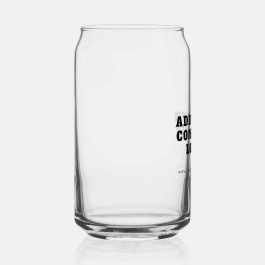 ビジネスロゴとWebサイト会社のプロモーション ガラス缶 (右)