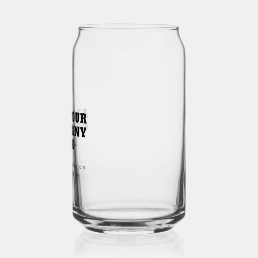 ビジネスロゴとWebサイト会社のプロモーション ガラス缶 (左)