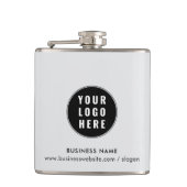 ビジネスロゴとWebサイト会社のプロモーション フラスク (正面)