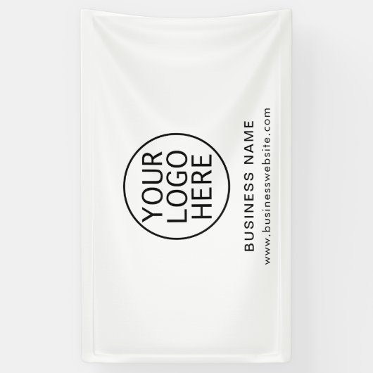 ビジネスロゴとWebサイト会社の再開 横断幕 (縦)