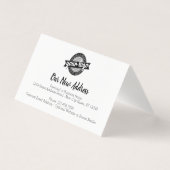 ビジネスロゴによる新しいアドレスの変更 (正面)