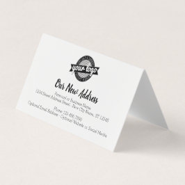 ビジネスロゴによる新しいアドレスの変更