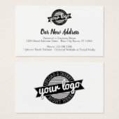 ビジネスロゴによる新しいアドレスの変更 (正面&裏面)