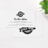 ビジネスロゴによる新しいアドレスの変更 (デスク)