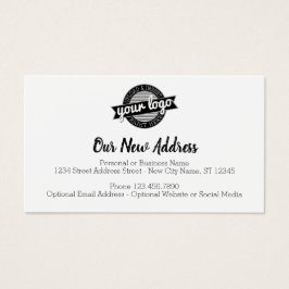 ビジネスロゴによる新しいアドレスの変更