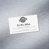 ビジネスロゴによる新しいアドレスの変更 マグネット名刺 (インサイチュ)