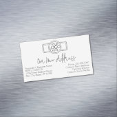 ビジネスロゴによる新しいアドレスの変更 マグネット名刺 (インサイチュ)