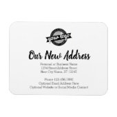 ビジネスロゴによる新しいアドレスの変更 マグネット (横)